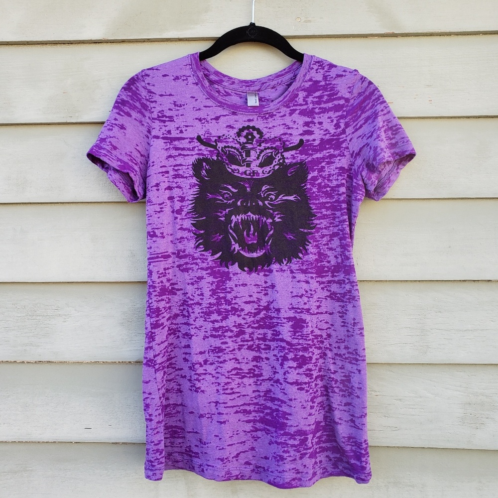 Graphic Tee-Next Level Purple Burnout, Size M - Picture 8 of 9